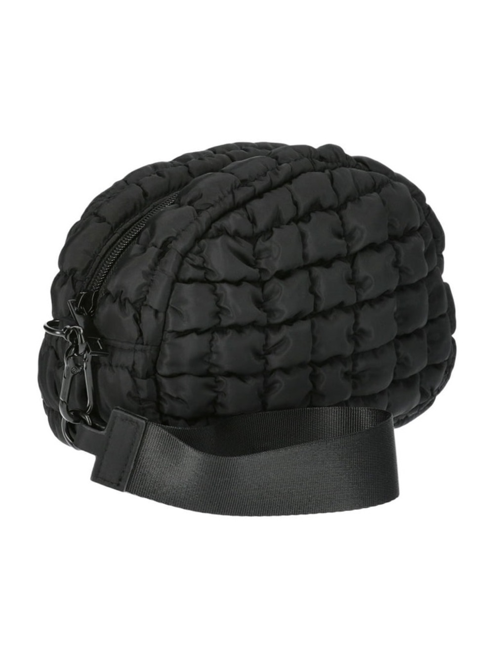 No Boundaries Women's Quilted Pouch Bag Charm, Black ✨